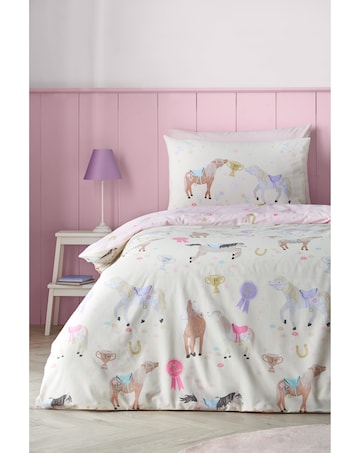 Catherine Lansfield Happy Horses Reversible Duvet Cover Set
