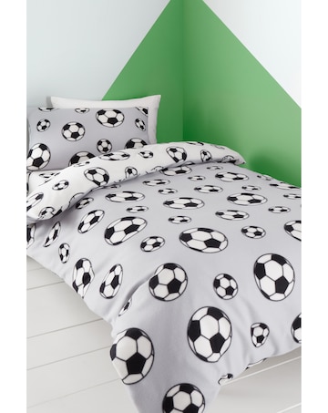 Catherine Lansfield Football Fleece Reversible Duvet Cover Set