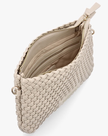 Valentino Bags Shantel Woven Ecru Shoulder Bag