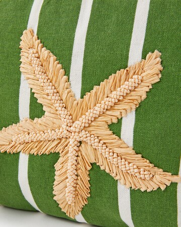 Accessorize Raffia Starfish Stripe Pouch