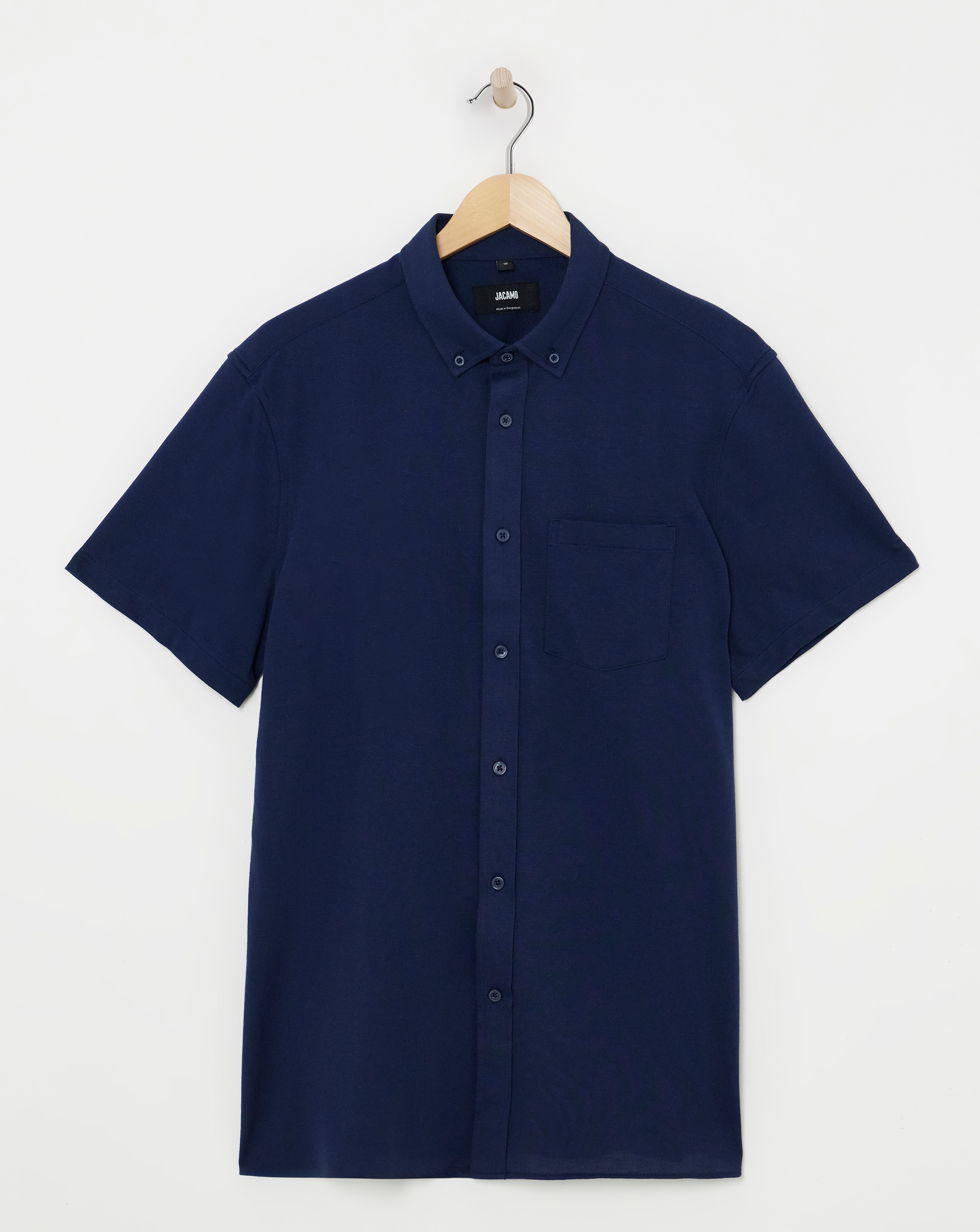 Short Sleeve Button Down Pique
