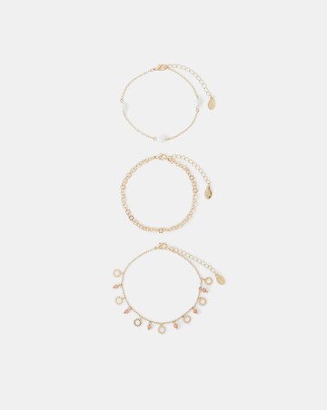 Accessorize 3-Pack Sunshine Charm Anklets
