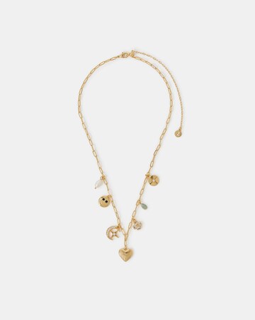 Accessorize 14ct Gold-Plated Charm Necklace
