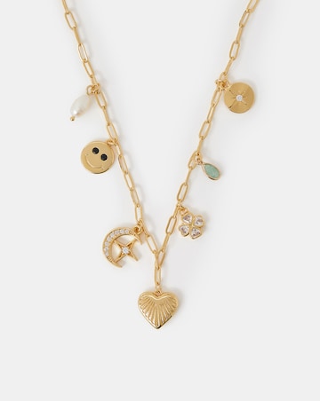 Accessorize 14ct Gold-Plated Charm Necklace