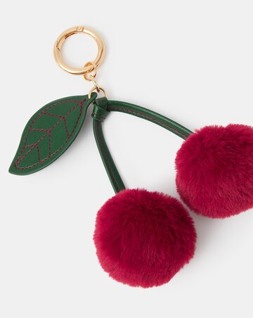 Accessorize Pom Pom Cherry Bag Charm