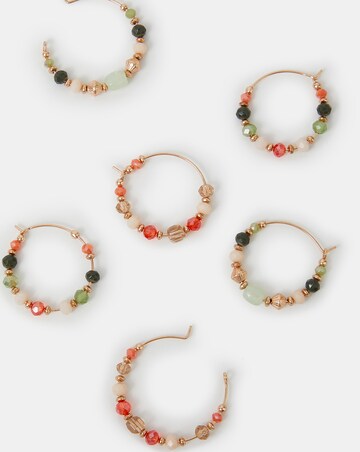 Accessorize 3-Pack Bead Hoop Earrings