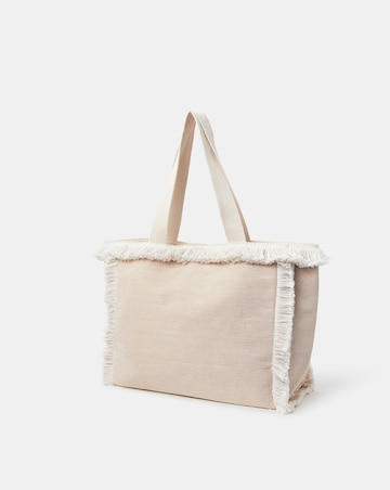 Accessorize Embroidered Fringe Tote Bag