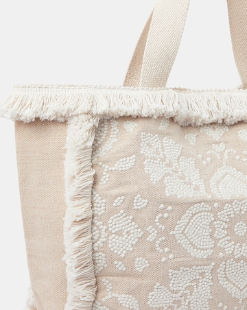 Accessorize Embroidered Fringe Tote Bag