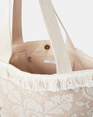 Accessorize Embroidered Fringe Tote Bag