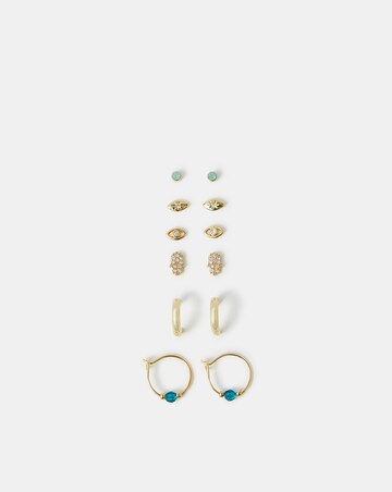 Accessorize 6-Pack 14ct Gold-Plated Earrings