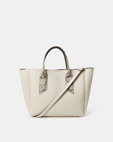 Accessorize Faux Snakeskin Handle Tote Bag