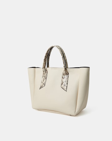 Accessorize Faux Snakeskin Handle Tote Bag