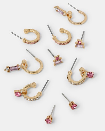 Accessorize 5-Pack Gem Diamante Earrings