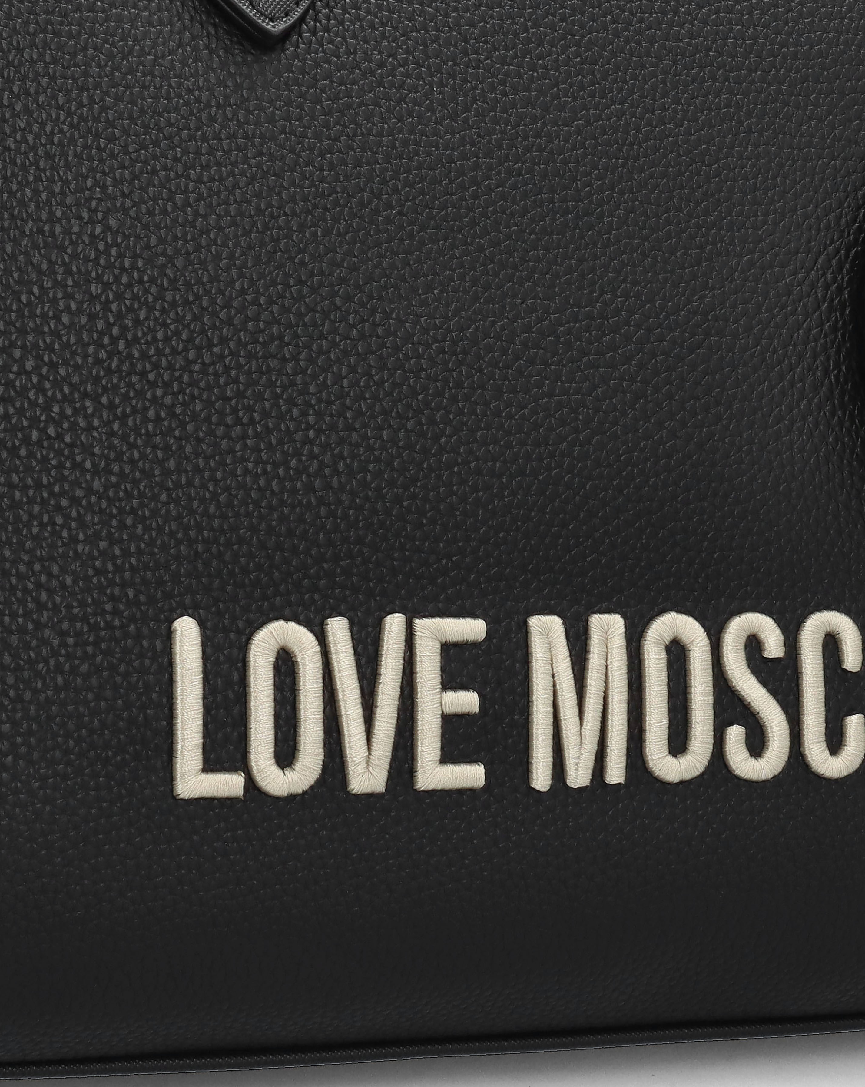 Love Moschino Big Love Black Shopper Bag | JD Williams