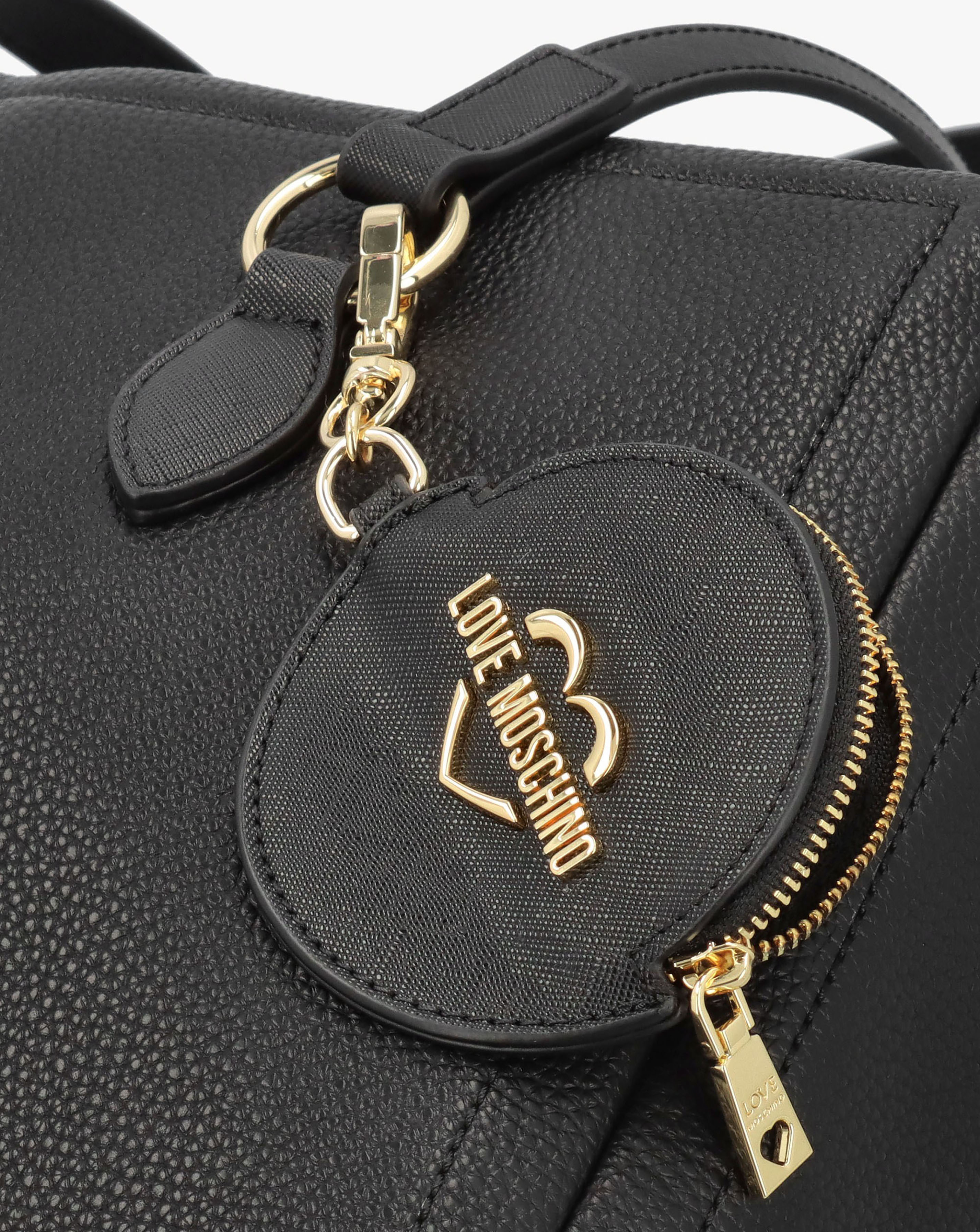 Love Moschino Big Love Black Shopper Bag | JD Williams