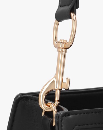 Love Moschino Chain Logo Black Leather Tote Bag