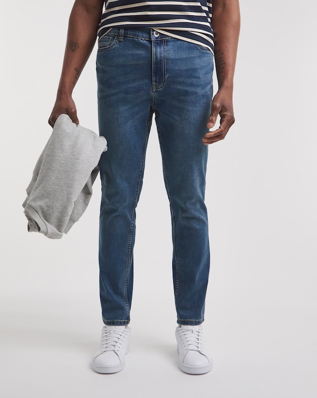 Stonewash Skinny Fit Stretch Jeans