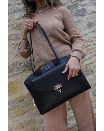 Luella Grey Olive Black Laptop Bag