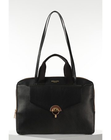 Luella Grey Olive Black Laptop Bag