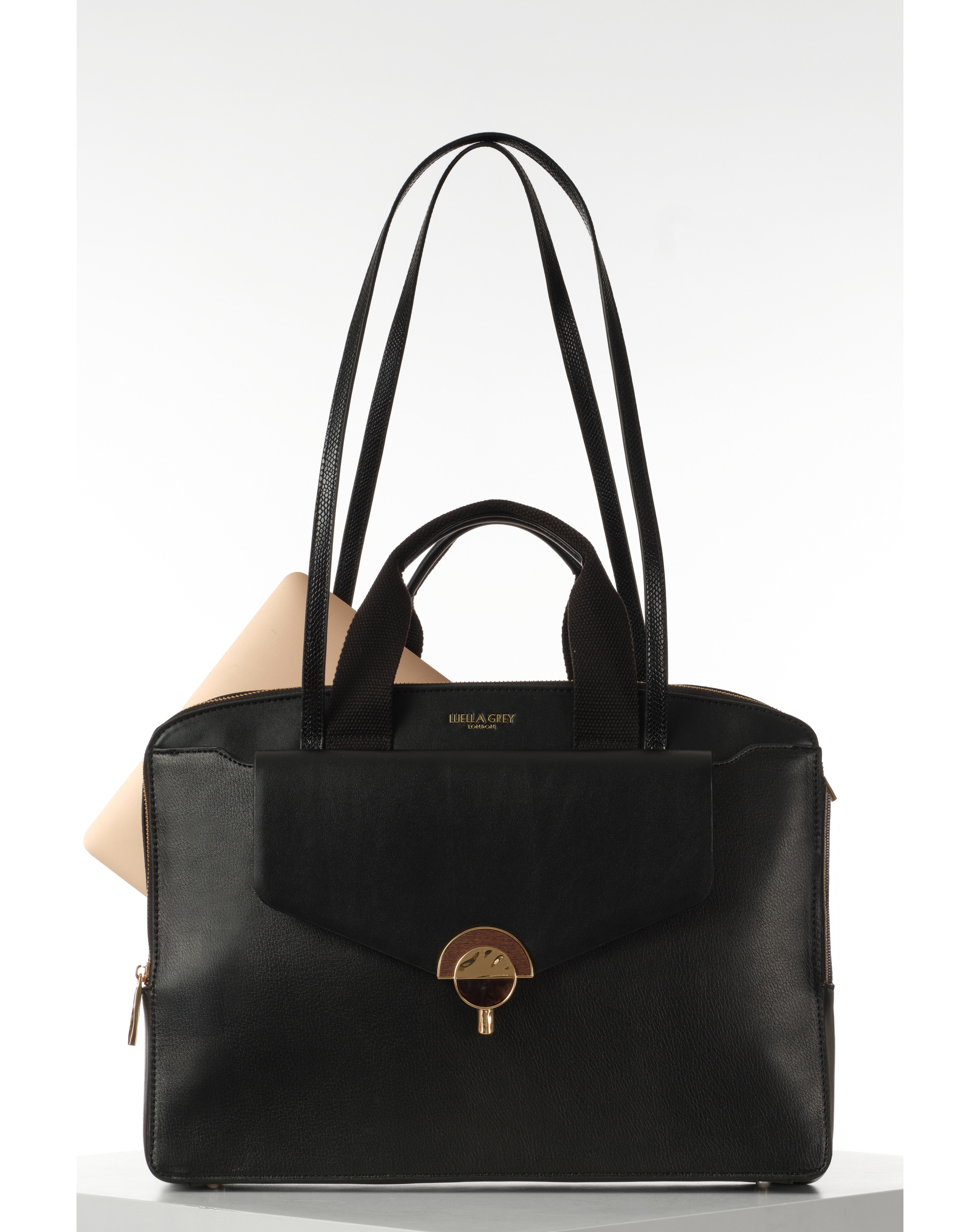 Luella Grey Olive Black Laptop Bag