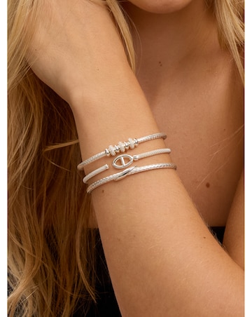 Simply Silver Sterling Silver 925 Textured Polished Cuff