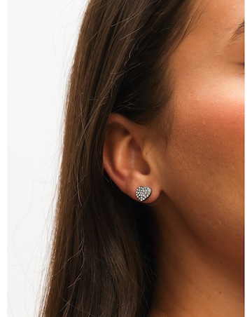 Mood Mixed Plated Crystal Heart Stud Earrings - Pack of 3