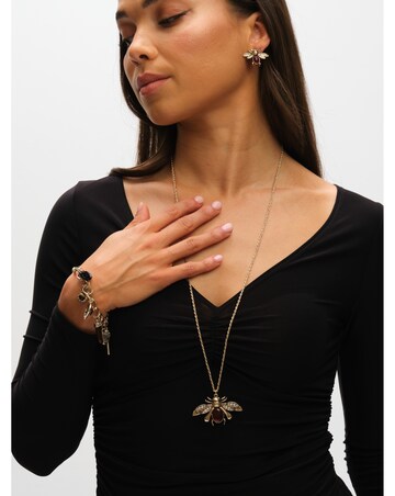 Mood Gold Twisted Rope Insect Long Pendant