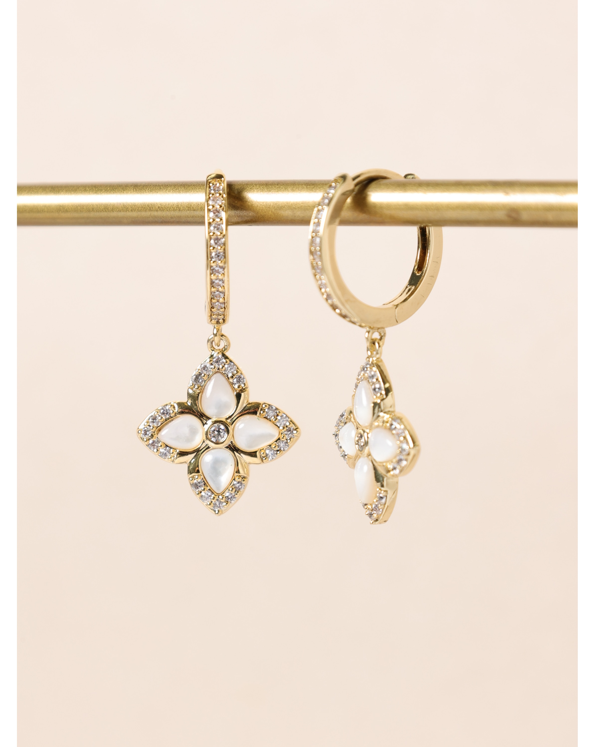 14K Gold Plated and Clover Earrings