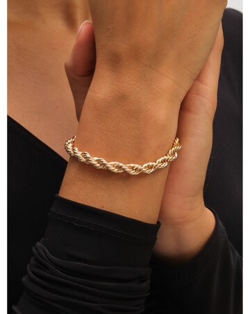 Mood Gold Twisted Rope Necklace & Bracelet Set