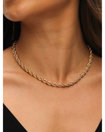 Mood Gold Twisted Rope Necklace & Bracelet Set