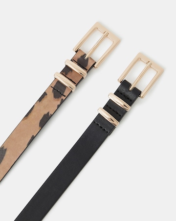 Accessorize 2-Pack Skinny Belts