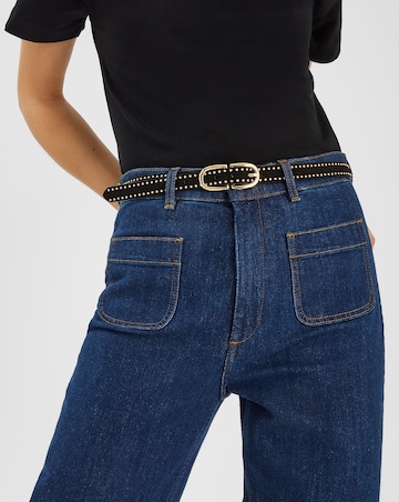 Accessorize Suede Studded Skinny Belt