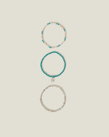 Accessorize 3-Pack Mix Bead Stretch Anklets