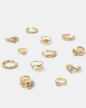 Accessorize 6-Pack Celestial Ear Cuffs Gold