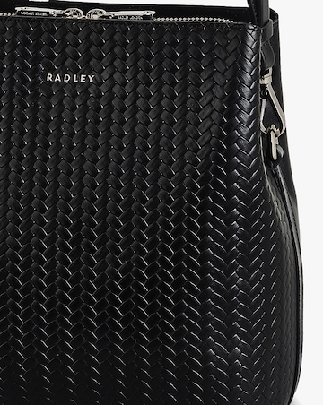 Radley Dukes Place Weave Medium Compartment Black Leather Cross-Body
