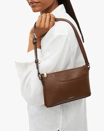 Radley Pockets Mini Top Zip EW Chocolate Leather Shoulder Bag