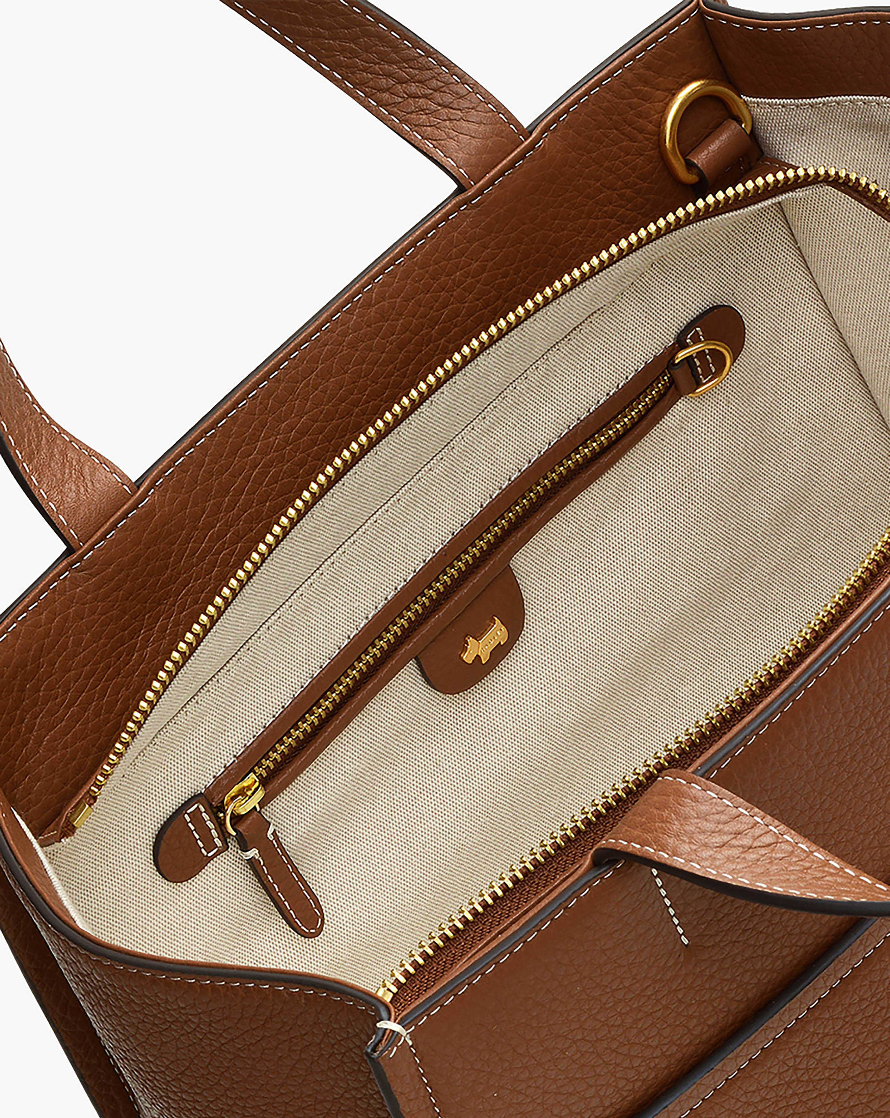 Radley Oak Street Medium Tan Leather Grab Bag | JD Williams