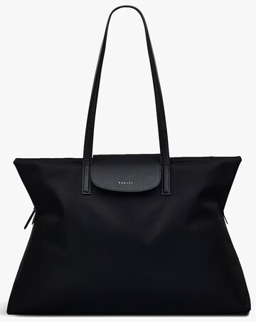 Radley Pockets Medium Black Top Zip Tote Bag