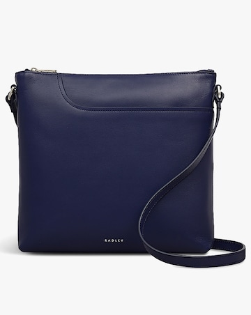 Radley Pockets Large Top Zip NS Navy Leather Cross-Body Bag