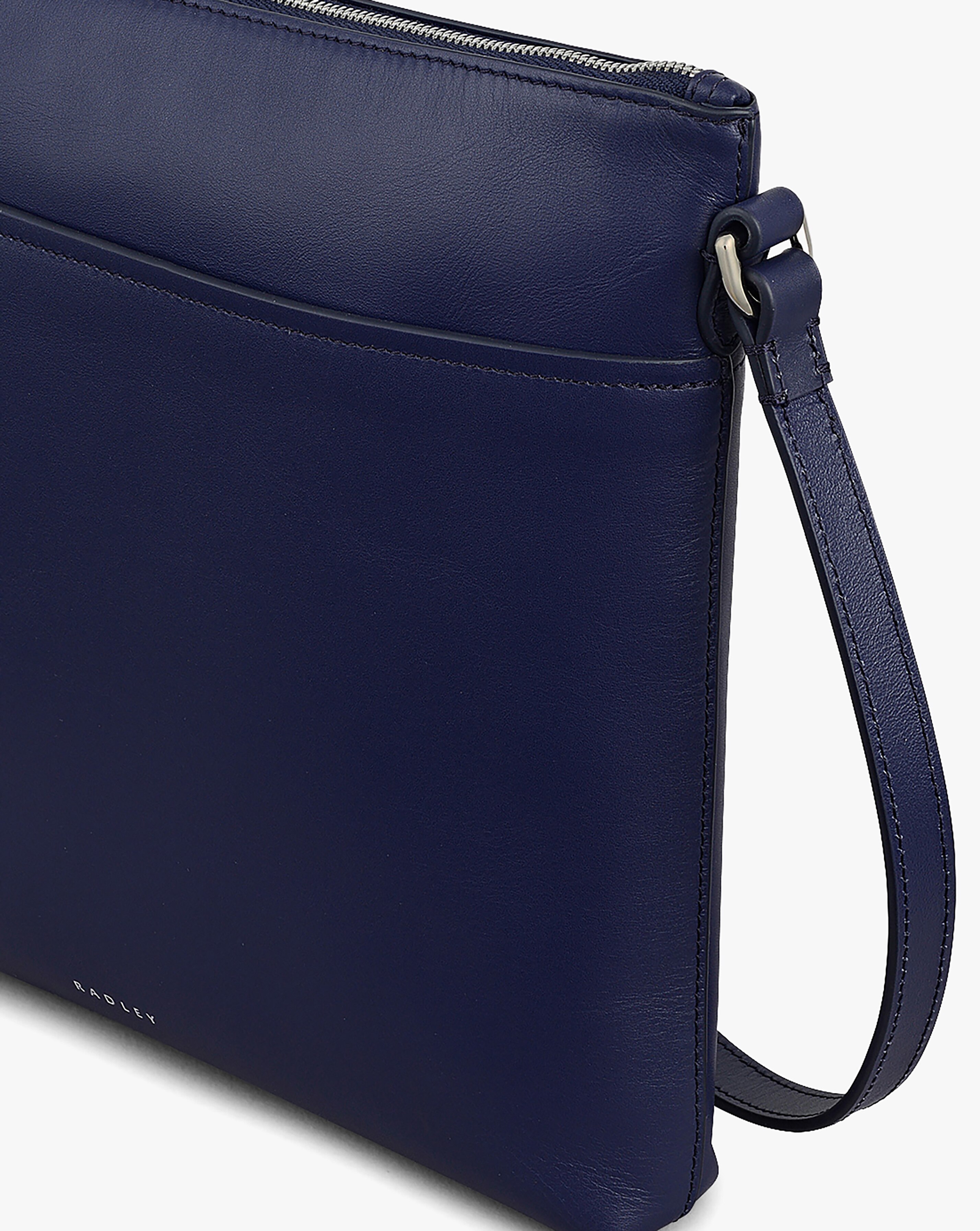 Radley Pockets Large Top Zip NS Navy Leather Cross-Body Bag | JD