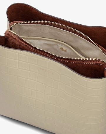 Radley Dukes Place Medium Cream Moc Croc Leather Cross-Body Bag