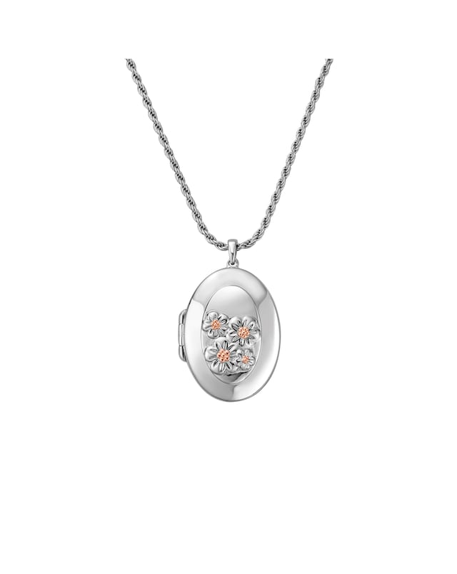 Forget-Me-Not Locket - Silver