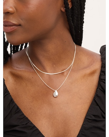 Simply Silver Sterling Silver 925 Polished Large Nugget Thread Through Pendant