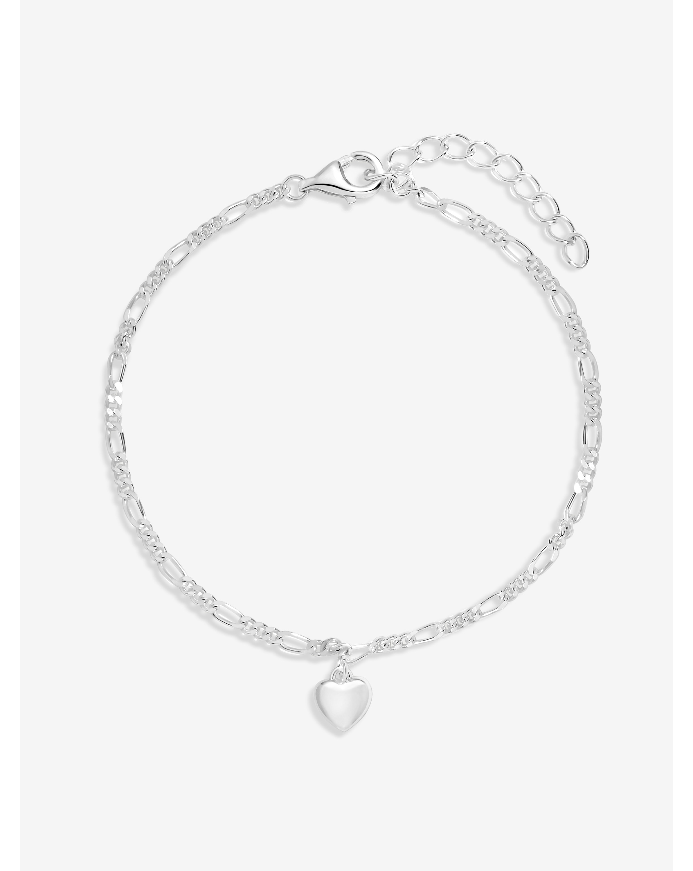 Sterling Silver 925 Fine Heart Bracelet