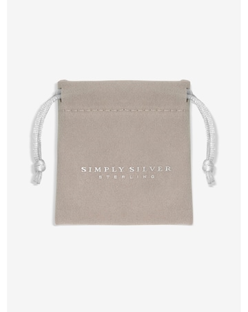 Simply Silver Sterling Silver 925 Polished Heart Station Bracelet