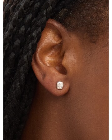 Simply Silver Sterling Silver 925 Polished and Cubic Zirconia Stud Earrings