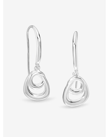 Simply Silver Sterling Silver 925 Polished Swirl Fishhook Earrings