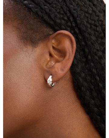 Simply Silver Sterling Silver 925 Polished Knot Hoop Earrings