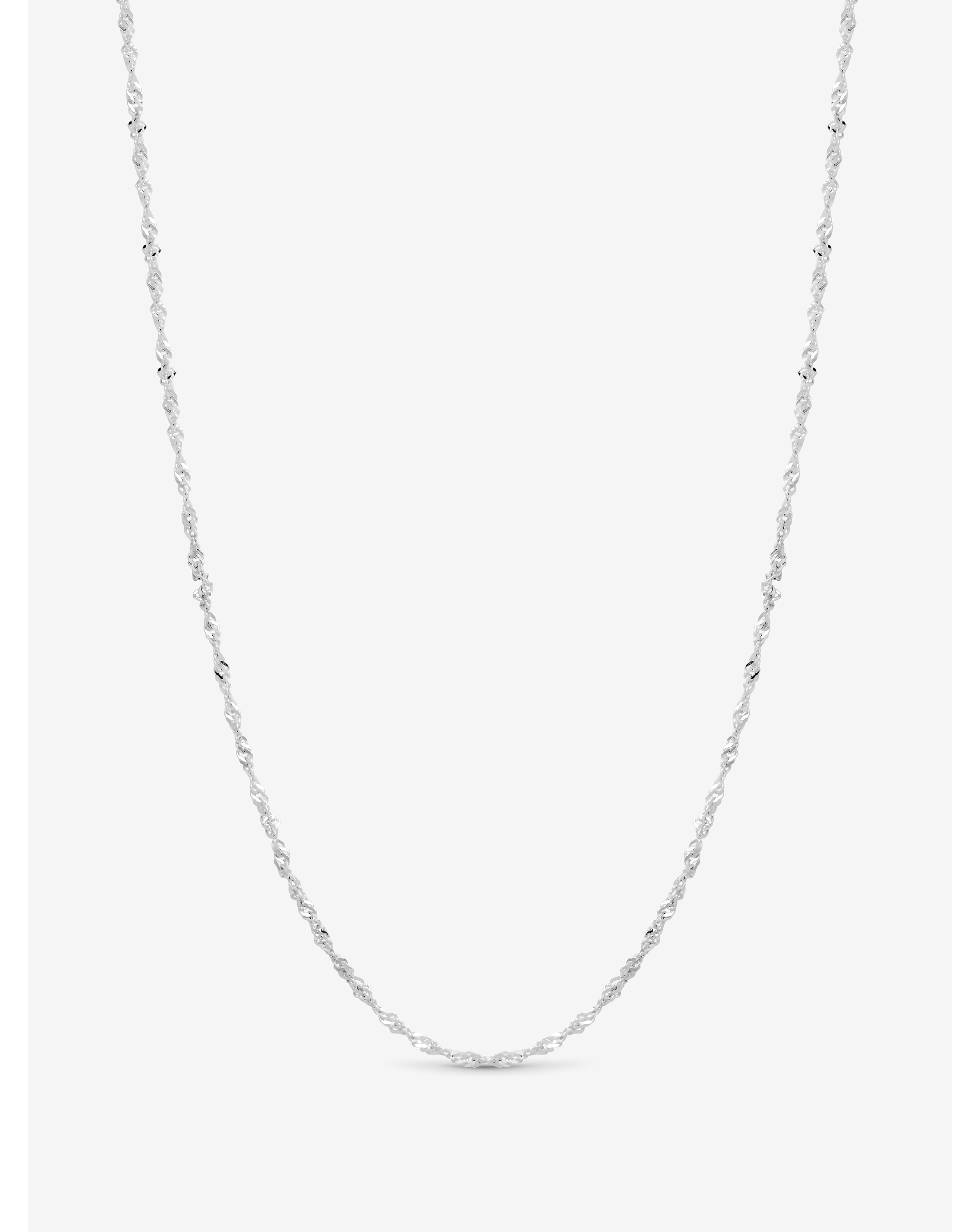 Sterling Silver 925 Twist Chain Necklace