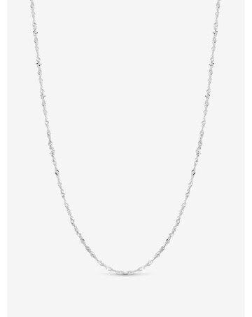 Simply Silver Sterling Silver 925 Polished Twist Chain Necklace